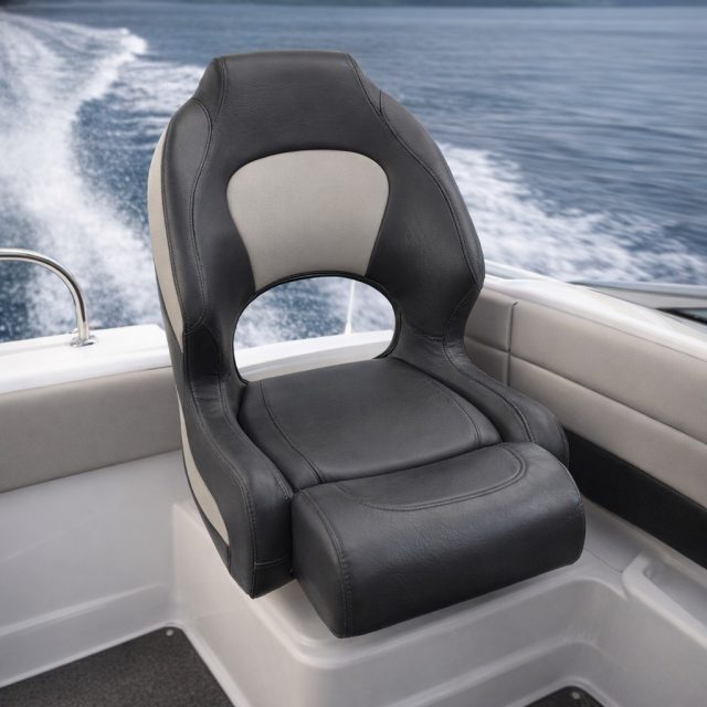 Chair transformed as mounted on a boat deck