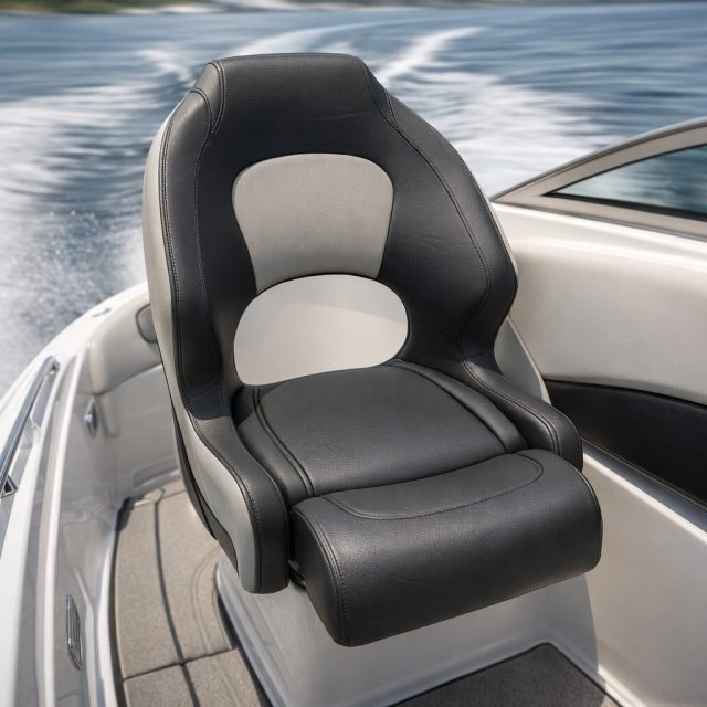 Chair transformed as mounted on a moving boat