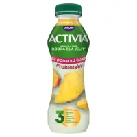 Activia Drink Jogurt bez dodatku cukru ananas brzoskwinia banan