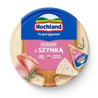 Hochland Ser kremowy z szynką w trójkącikach (8 sztuk) 180 g