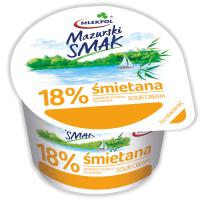 Mlekpol Mazurski Smak śmietana 18% tłuszczu