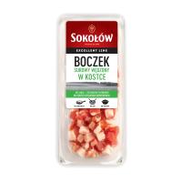 Sokołów Boczek surowy wędzony w kostce 75g