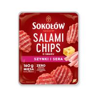 Sokołów Salami chips o smaku szynki i sera 60g